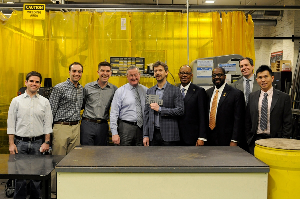 Mayor Kenny with NextFab staffmembers