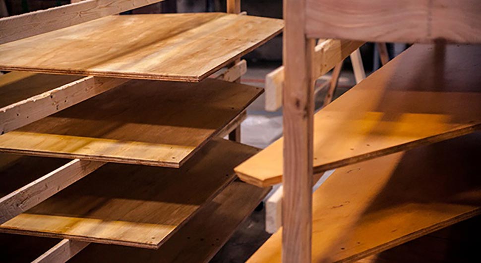Wood shop raw materials at NextFab