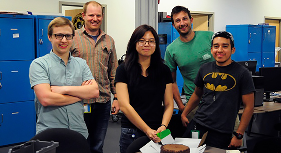 ConnectDER team members with NextFab intern Wei Zhen Li