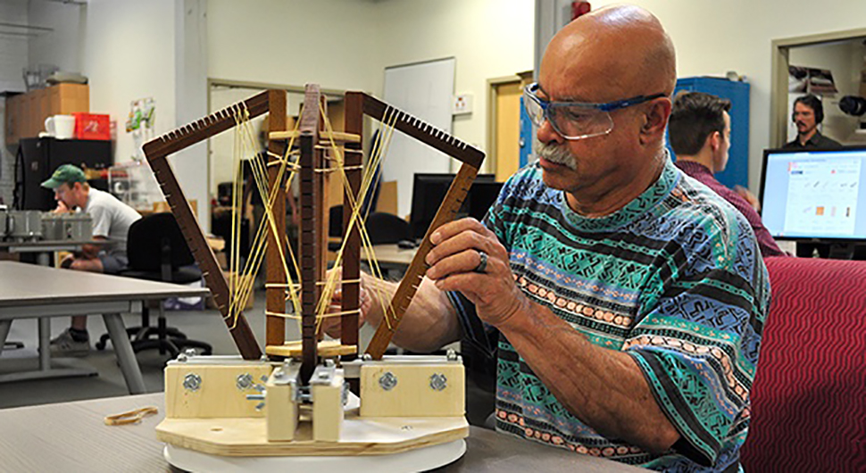 Itzik Lorant working on a project at NextFab