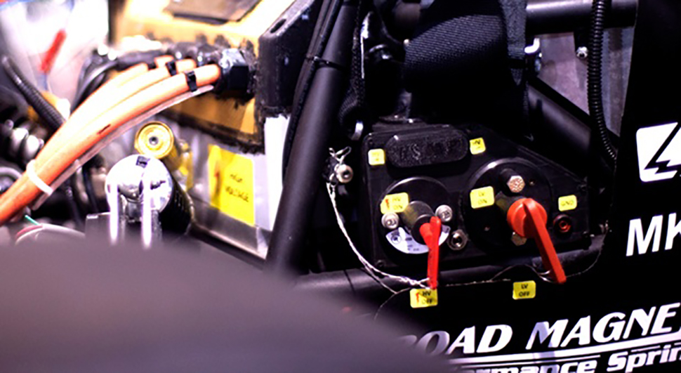 Close up of UPenn Electric Race Car
