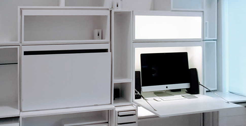 Wall units made at NextFab makerspace