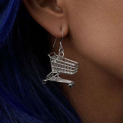 Cartrageous - Shopping cart necklaces, earrings, tie tacks, and cuff links 1