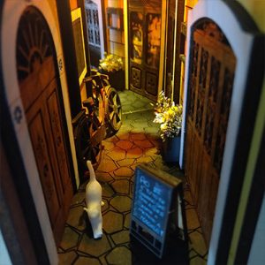 miniAlley - intricately handcrafted diorama bookshelf inserts 2