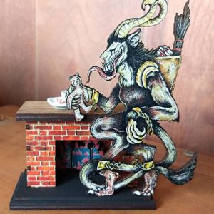 Roadside Linen Arts - weird, wonderful, dark-themed shadowbox art pieces using laser-cut printed images 2