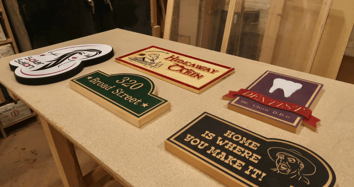 Custom Signmaking CNC Design, Carving, and Finishing
