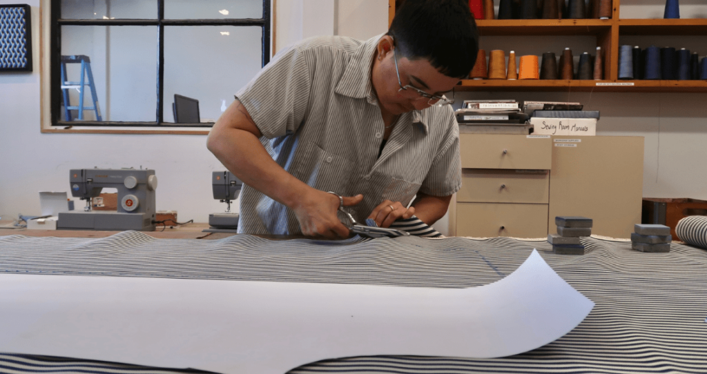 Design, draft and sew custom work pants sewing workshop in Philadelphia