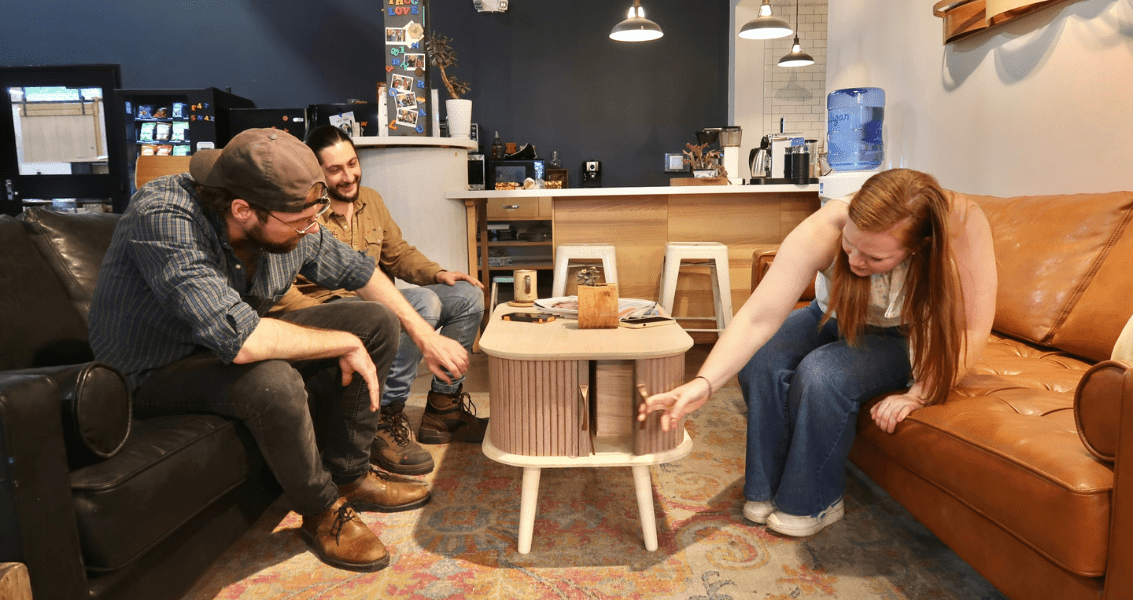 Building Furniture Tambour Door Coffee Table