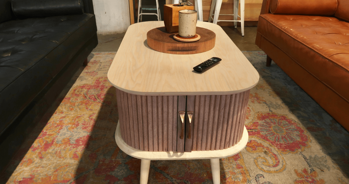 Building Furniture Tambour Door Coffee Table