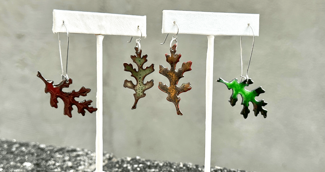 Make Your Own Enamel Leaf Earrings Workshop